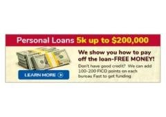 We can get you from $@00,000 for personal loans & up to 2 Million in Business Loans!